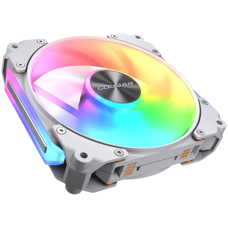 Cougar fan APOLAR 120 ARGB White, Fan Speed 600-2200 RPM±200RPM, Air Flow 75.38 CFM ± 10%, Air Pressure 2.59 mm H2O±10%, HDB Hyd