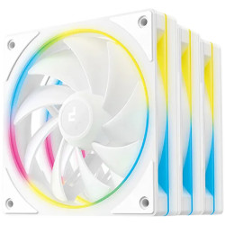 DeepCool FL12 SE 3IN1 WH, 3x120mm ARGB Fans, 8-pin Cable, PWM, Fluid Dynamic Bearing, PBT, 3 pack, ARGB Halo, White, R-FL12SE-WH
