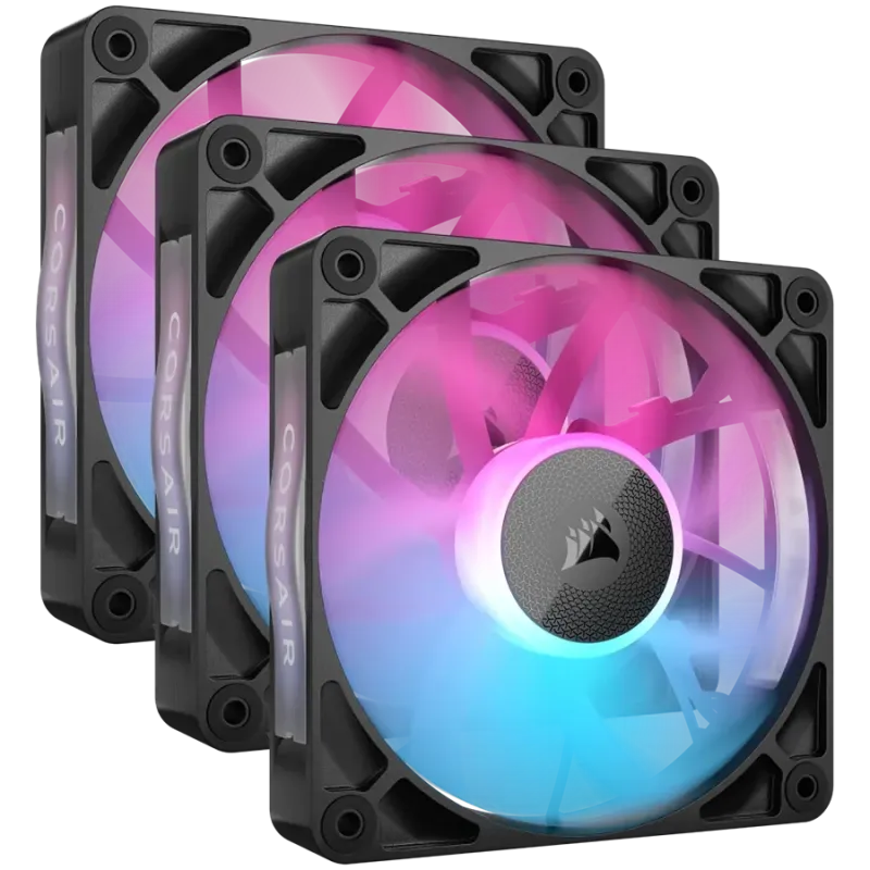CORSAIR RX RGB Series, iCUE LINK RX120 RGB, 120mm RGB Fan, Triple Fan Kit - 1