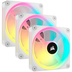 CORSAIR iCUE LINK QX120 RGB WHITE, 120mm Magnetic Dome RGB Fan, Triple Fan Kit - 1