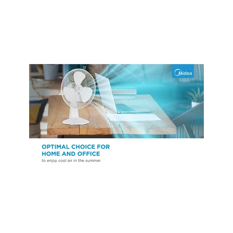 Table fan, 40W, 40cm, 3 speeds, mechanical, noise level: 50-60 dB, Oscillation 80°, Tilting +24° -12° - 1