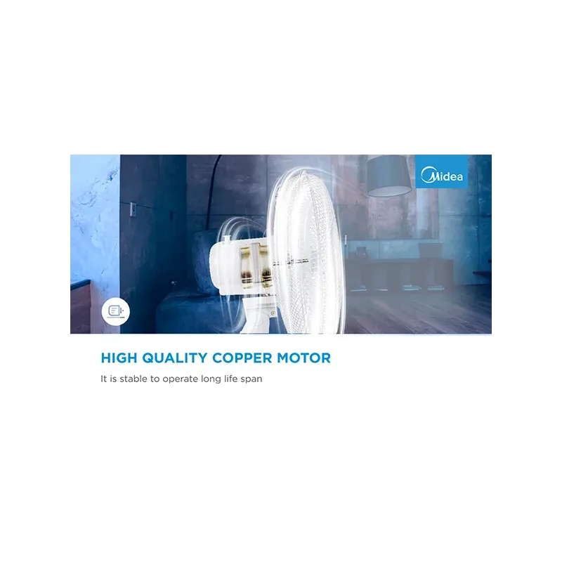 Table fan, 40W, 40cm, 3 speeds, mechanical, noise level: 50-60 dB, Oscillation 80°, Tilting +24° -12° - 1