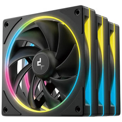 DeepCool FL12 SE 3IN1, 3x120mm ARGB Fans, 8-pin Cable, PWM, Fluid Dynamic Bearing, PBT, 3 pack, ARGB Halo, R-FL12SE-BKAPN3-G, 3Y
