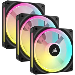 CORSAIR iCUE LINK QX120 RGB, 120mm Magnetic Dome RGB Fan, Triple Fan Kit - 1