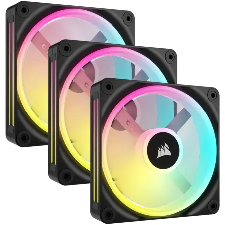 CORSAIR iCUE LINK QX120 RGB, 120mm Magnetic Dome RGB Fan, Triple Fan Kit - 1