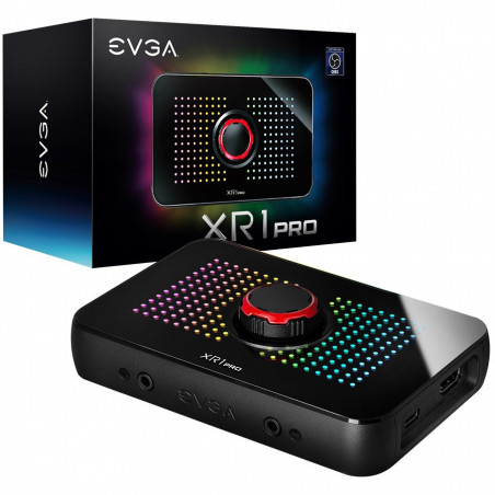 EVGA XR1 Pro Capture Card, Certified for OBS, 1440p 144fps/4K 60fps HDR Pass Through, 1440p 60fps/4K 30fps Capture, USB 3.1 Type