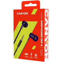 CANYON headphones SEP-4 Mic Flat 1.2m Violet - 2
