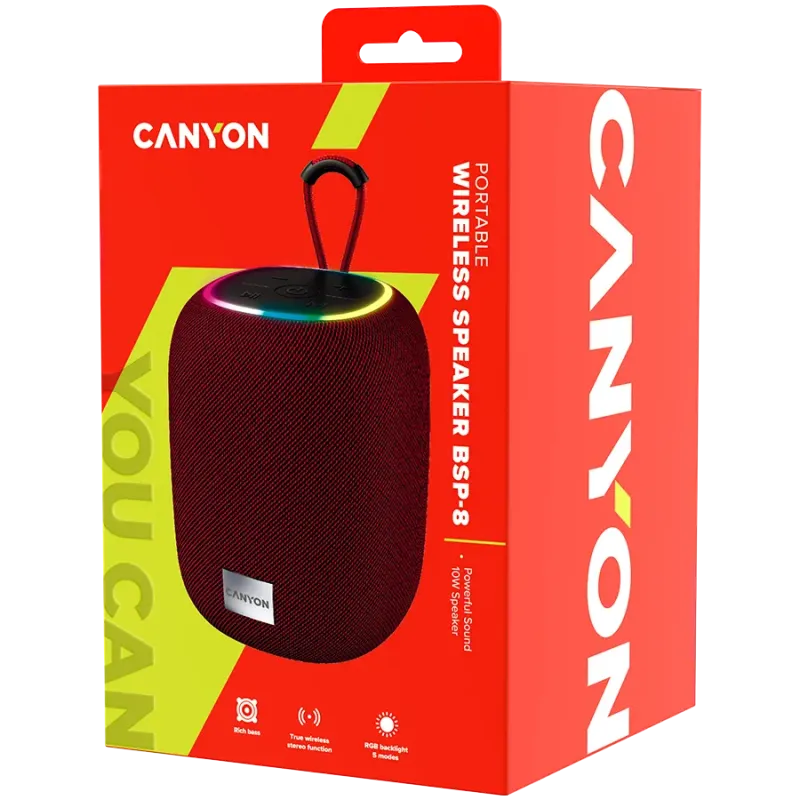 CANYON speaker BSP-8 10W Red - 1