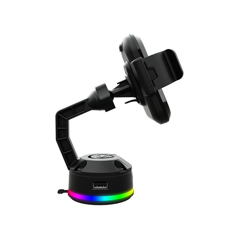 COUGAR Bunker M Mobile Charging Stand RGB,Wireless Charging,Adjustable Stand,14 RGB lighting effects,2 USB Hub, 120 x 70 x 145 (