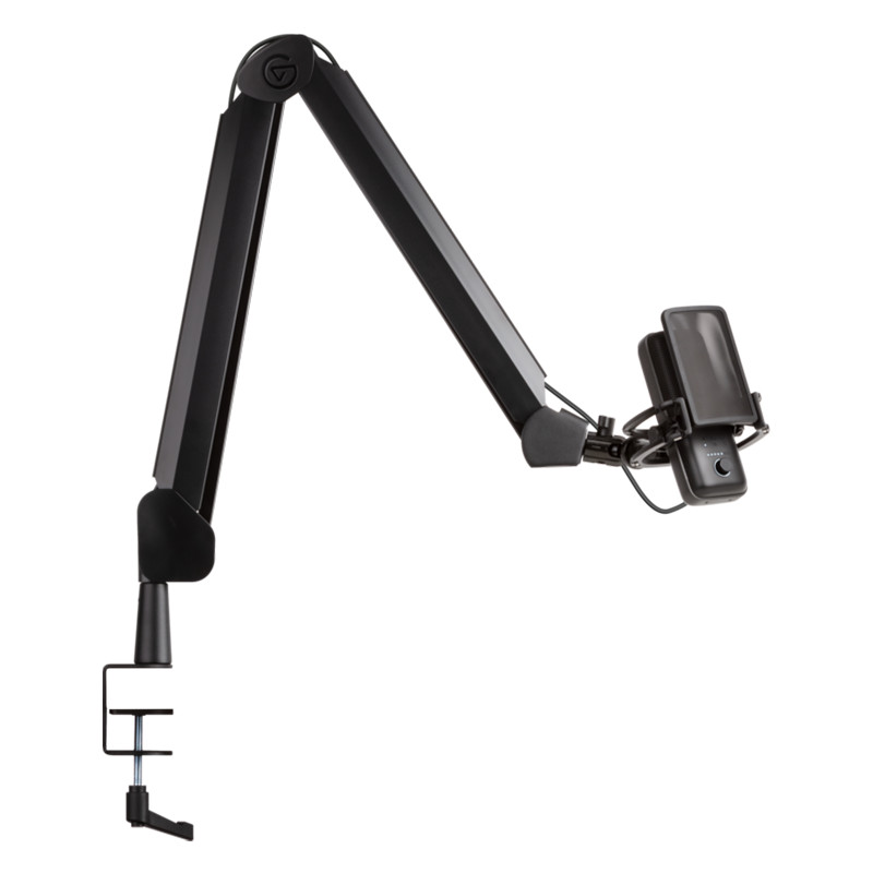 Elgato Wave Mic Arm (High Rise), 360° arm rotation, Padded clamp, Cable channels, Detachable riser, Compatible with 1/4", 3/8" a