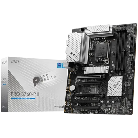 MSI PRO B760-P II, ATX, LGA 1700, Dual Channel DDR5 up to 7000MHz, 4xDDR5, 5x PCIe x16 slots, 2x M.2 slots, 1x HDMI, 1xDP, 2x US