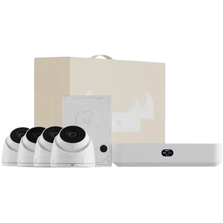 Ubiquiti UniFi UNVR-Instant-KIT-EU Compact Protect NVR Kit, includes (1) UniFi Protect NVR Instant with (4) G5 Turret Ultra came