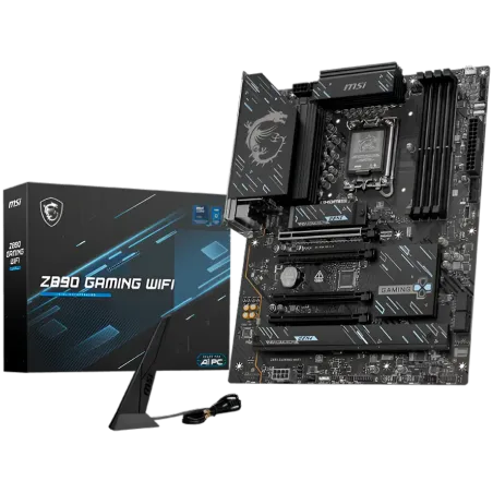 MSI Z890 GAMING WIFI, LGA 1851, Dual Channel DDR5 up to 8800(OC)MHz, 4x PCIe x16 slots, 3x M.2 slots, 6x USB 5Gbps A, 1x USB 20G