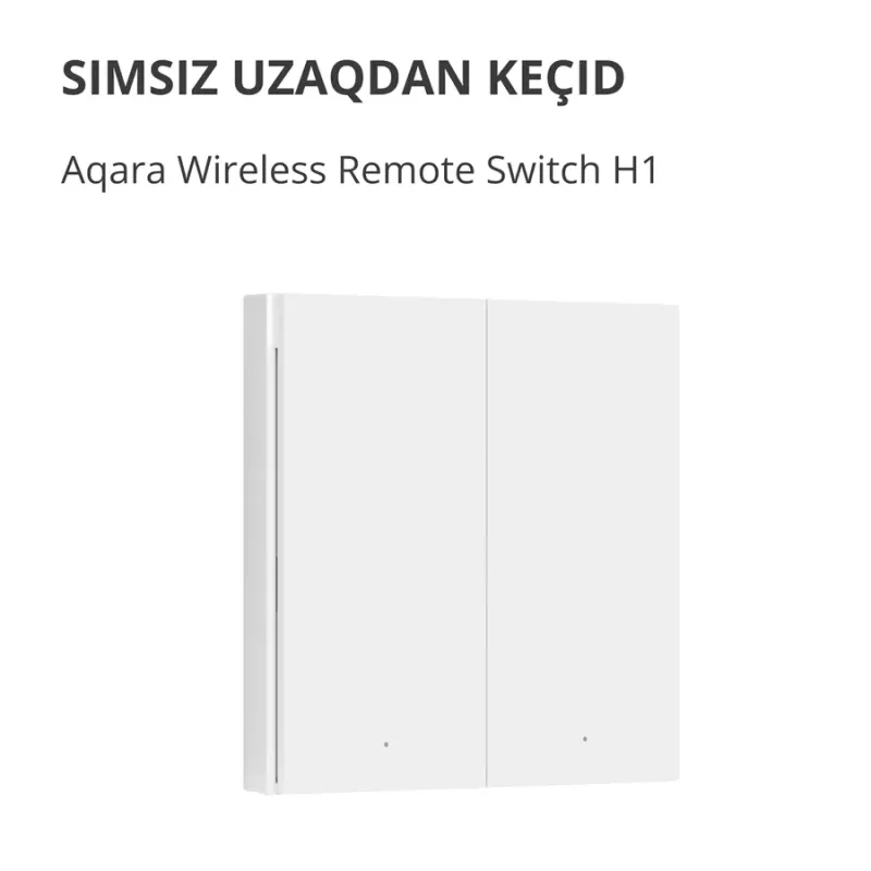 Aqara Wireless Remote Switch H1 (double rocker): Model: WRS-R02 SKU: AR009GLW02 - 1