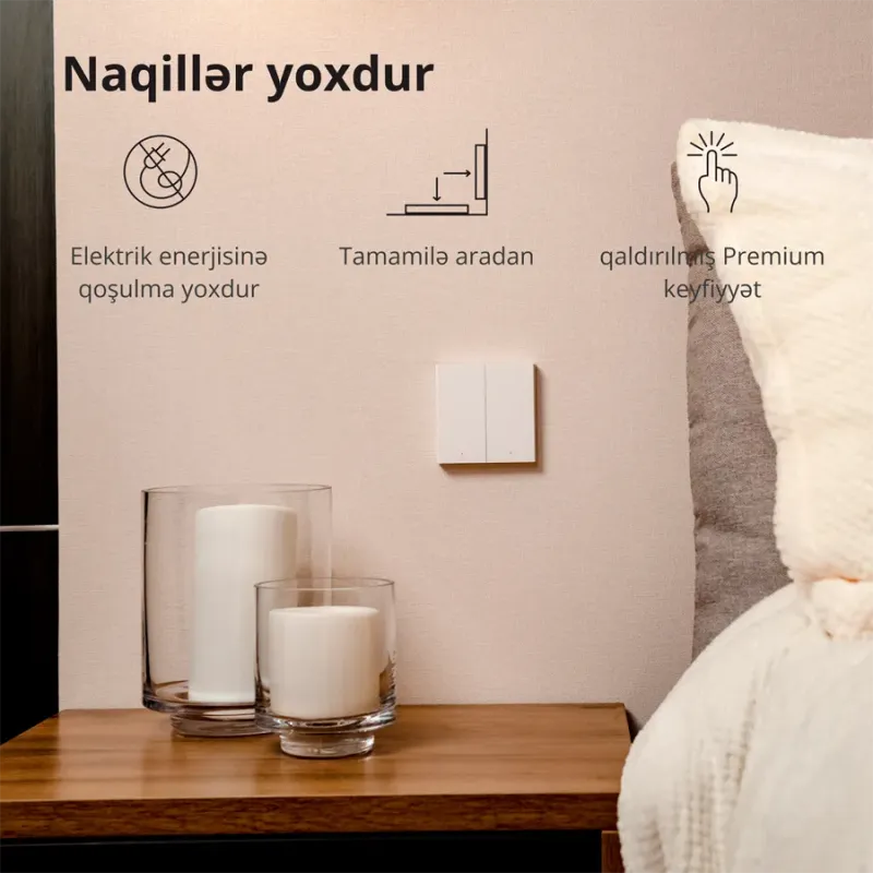 Aqara Wireless Remote Switch H1 (double rocker): Model: WRS-R02 SKU: AR009GLW02 - 1