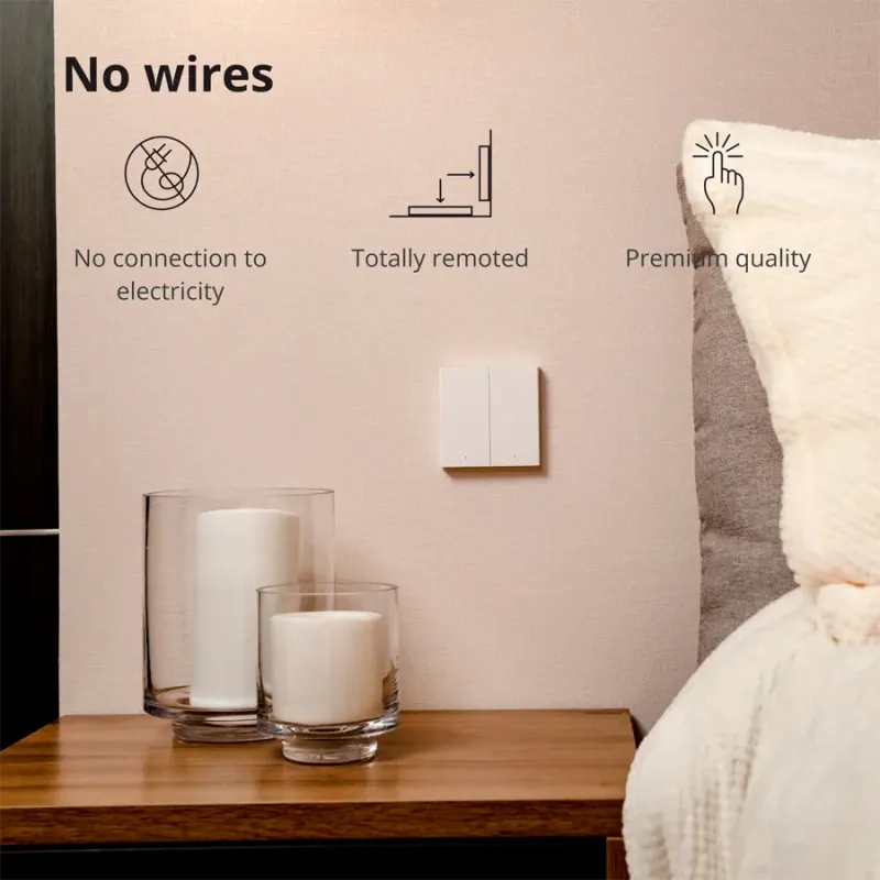 Aqara Wireless Remote Switch H1 (double rocker): Model: WRS-R02 SKU: AR009GLW02 - 1