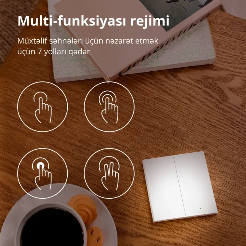 Aqara Wireless Remote Switch H1 (double rocker): Model: WRS-R02 SKU: AR009GLW02 - 1