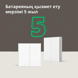 Aqara Wireless Remote Switch H1 (double rocker): Model: WRS-R02 SKU: AR009GLW02 - 55