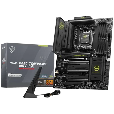 MSI MAG B850 TOMAHAWK MAX WIFI, ATX, Socket AM5, 4x DDR5 Dual Channel DDR5 up to 8400(OC)MHz, 3x PCIe 3.0 x16 slot, 4x M.2 slot,
