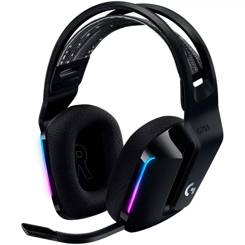 LOGITECH G733 LIGHTSPEED Wireless RGB Gaming Headset - BLACK - 2.4GHZ - EMEA - 1