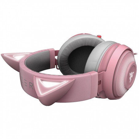 Razer Kraken Kitty Ed. - Quartz, Gaming Headset, Razer Chroma RGB, Stream Reactive Lighting, Cosplay Mode, 50 mm audio drivers, 