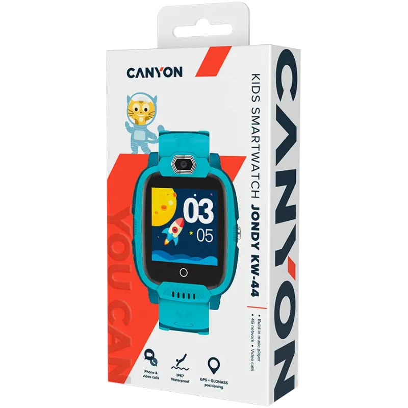 CANYON kids watch Jondy KW-44 4G Camera GPS Music Green - 1
