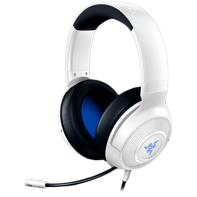 Razer Kraken X for Console - White, Multi-Platform Wired Gaming Headset, 40mm drivers, Oval Ear Cushions, Bendable cardioid micr