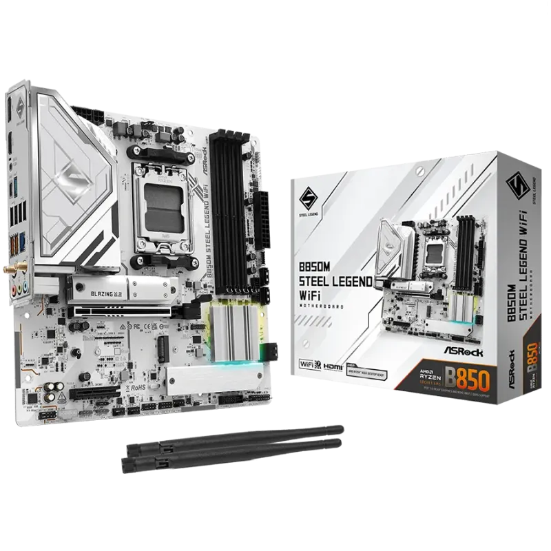 ASROCK B850M Steel Legend WiFi mATX AM5 DDR5 - 1