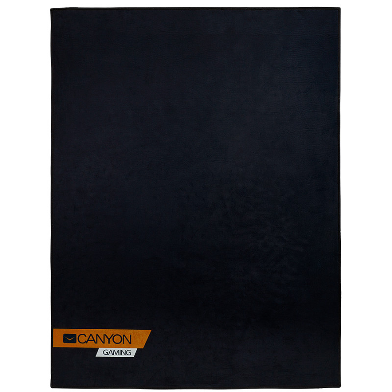 floor mats for gaming chair Size: 100x130cm lower side:antislip basedurable polyester fabricColor: Black with canyon logo - 1