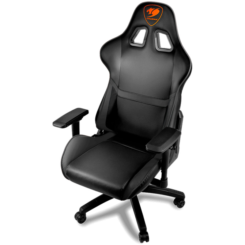 COUGAR Armor Gaming Chair Black, Piston Lift Height Adjustment,180º Reclining,Adjustable Tilting Resistance,3D Adjustable Arm Re