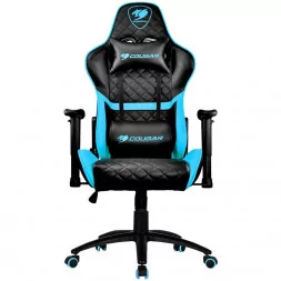 COUGAR Armor One Blue, Gaming Chair, Diamond Check Pattern Design, Breathable PVC Leather, Class 4 Gas Lift Cylinder, Full Steel