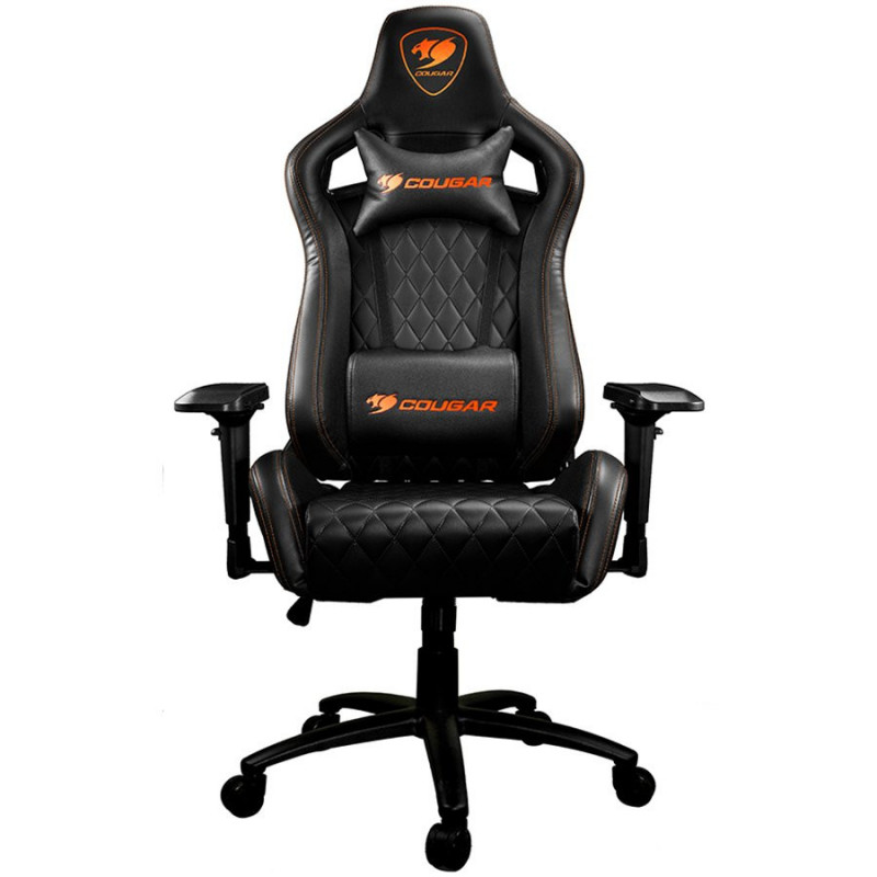 COUGAR Armor S BLACK Gaming Chair, Full Steel Frame, 4D adjustable arm rest, Gas lift height adjustable, 180º seat back adjustab