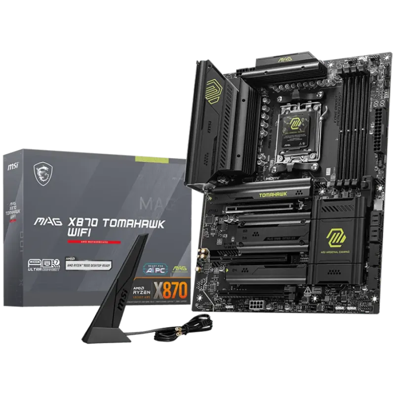 MSI MAG X870 TOMAHAWK WIFI, ATX,Socket AM5, AMD Tyzen 9000, Dual Channel DDR5 up to 8400+(OC)MHz, 3x PCIe x16 slots, 4x M.2 slot