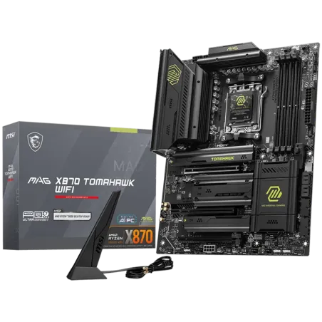 MSI MAG X870 TOMAHAWK WIFI, ATX,Socket AM5, AMD Tyzen 9000, Dual Channel DDR5 up to 8400+(OC)MHz, 3x PCIe x16 slots, 4x M.2 slot