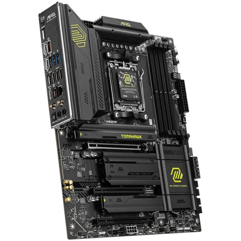 MSI MAG X870 TOMAHAWK WIFI, ATX,Socket AM5, AMD Tyzen 9000, Dual Channel DDR5 up to 8400+(OC)MHz, 3x PCIe x16 slots, 4x M.2 slot