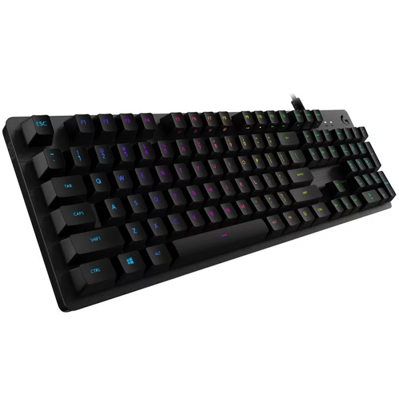 LOGITECH G512 CARBON LIGHTSYNC RGB Mechanical Gaming Keyboard with GX Brown switches-CARBON-US INT'L-USB - 1