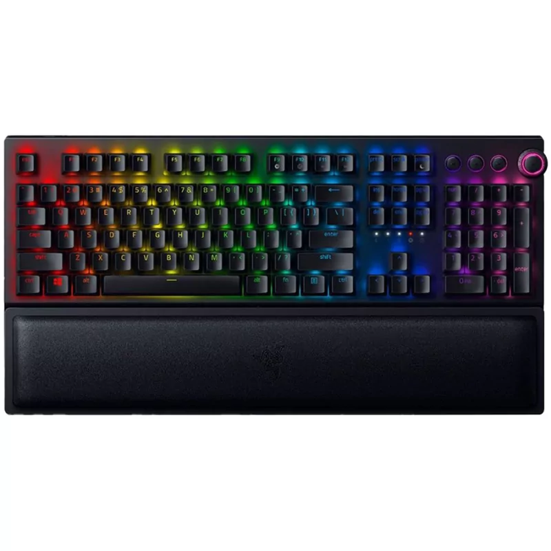 Razer BlackWidow V3 Pro, Green Mechanical Switch, US Layout, 2.4 Ghz Wireless and Bluetooth connection, Razer Chroma RGB, Hybrid