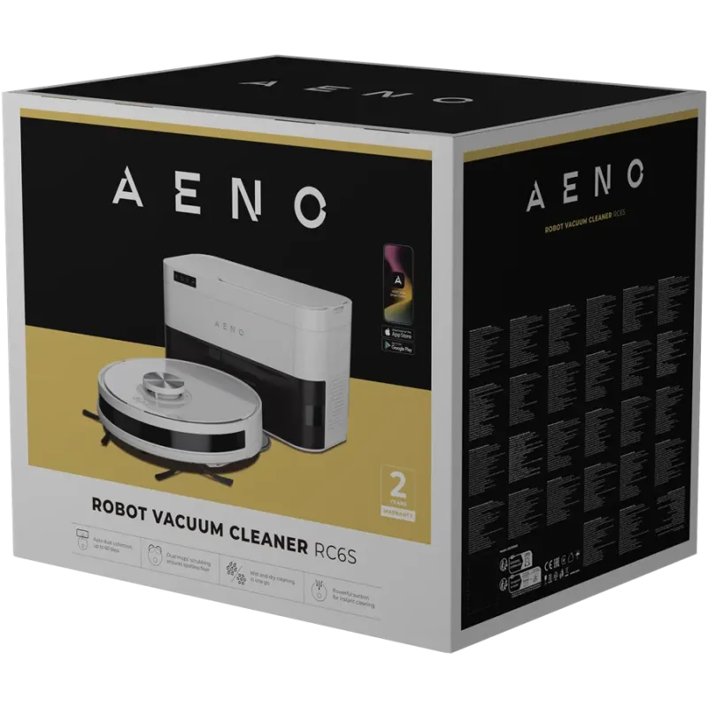 Robot Cleaner w/Dust Collector, white, 2in1 and dust tank, 4000pa, 3200mAh battery - 1