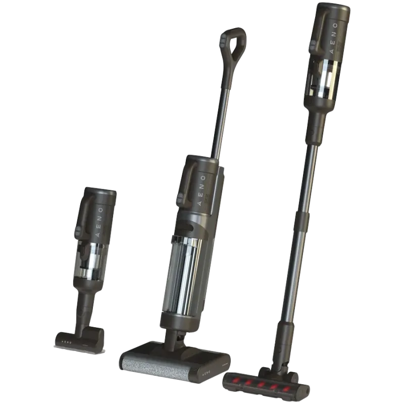Aeno Cordless Transformer Vacuum Cleaner, Wet and Dry cleaning, 200W, 4000mAh 14kPa 21,6V, 2 rollers, autocleaning and drying - 