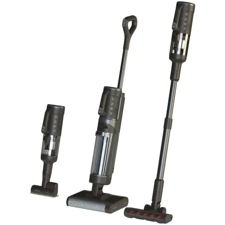 Aeno Cordless Transformer Vacuum Cleaner, Wet and Dry cleaning, 200W, 4000mAh 14kPa 21,6V, 2 rollers, autocleaning and drying - 