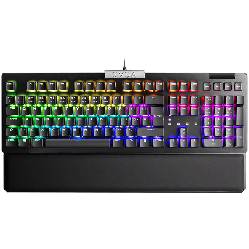 EVGA Z15 RGB Gaming Keyboard, RGB Backlit LED, Hot Swappable Mechanical Kailh Speed Silver Switches (Linear) - 2
