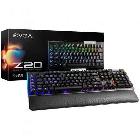 EVGA Z20 RGB Optical Mechanical Gaming Keyboard, RGB Backlit LED, Optical Mechanical Switches (Linear) - 1
