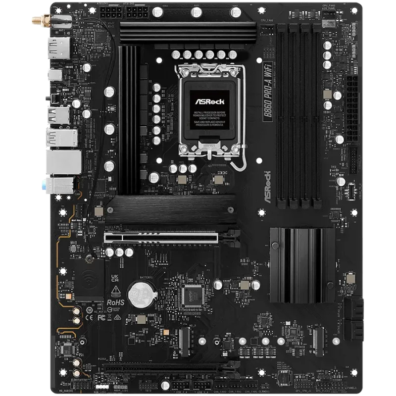 ASROCK B860 PRO-A WIFI, Socket 1851, 4x DDR5, WiFi, Bluetooth, ATX - 1