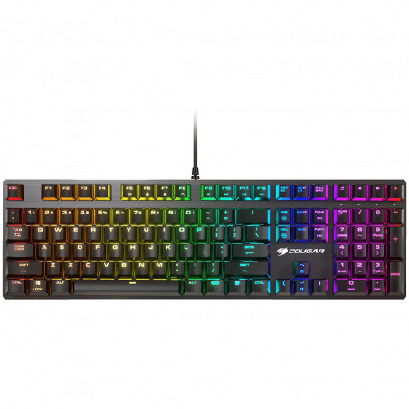 COUGAR Vantar MX, Mechanical Gaming Keyboard, Red switches, N-key rollover, 1000Hz poling rate, RGB Backlit, Aluminium / Plastic