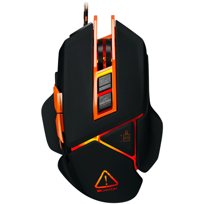 CANYON Optical gaming mouse, adjustable DPI setting 800/1000/1200/1600/2400/3200/4800/6400, LED backlight, moveable weight slot CANYON Optical gaming mouse, adjustable DPI setting 800/1000/1200/1600/2400/3200/4800/6400, LED backlight, moveable weight slot