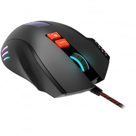 Wired Gaming Mouse with 8 programmable buttons, sunplus optical 6651 sensor, 4 levels of DPI default and can be up to 6400, 10 m