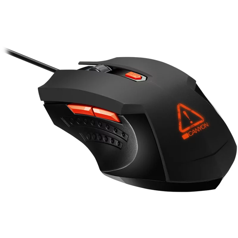 Optical Gaming Mouse with 6 programmable buttons, Pixart optical sensor, 4 levels of DPI and up to 3200, 3 million times key lif