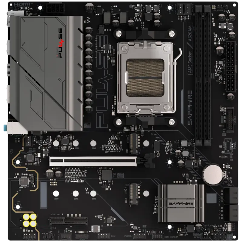 SAPPHIRE AMD PULSE A620AM Ryzen R3/R5, 2x DDR4, PCIE 4, 1x M.2 Gen4, 1x M.2 Gen3, LAN 1 Gbps, USB, MATX - 1
