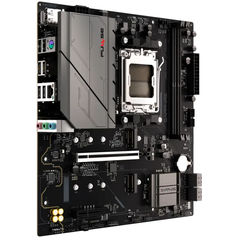 SAPPHIRE AMD PULSE A620AM Ryzen R3/R5, 2x DDR4, PCIE 4, 1x M.2 Gen4, 1x M.2 Gen3, LAN 1 Gbps, USB, MATX - 1