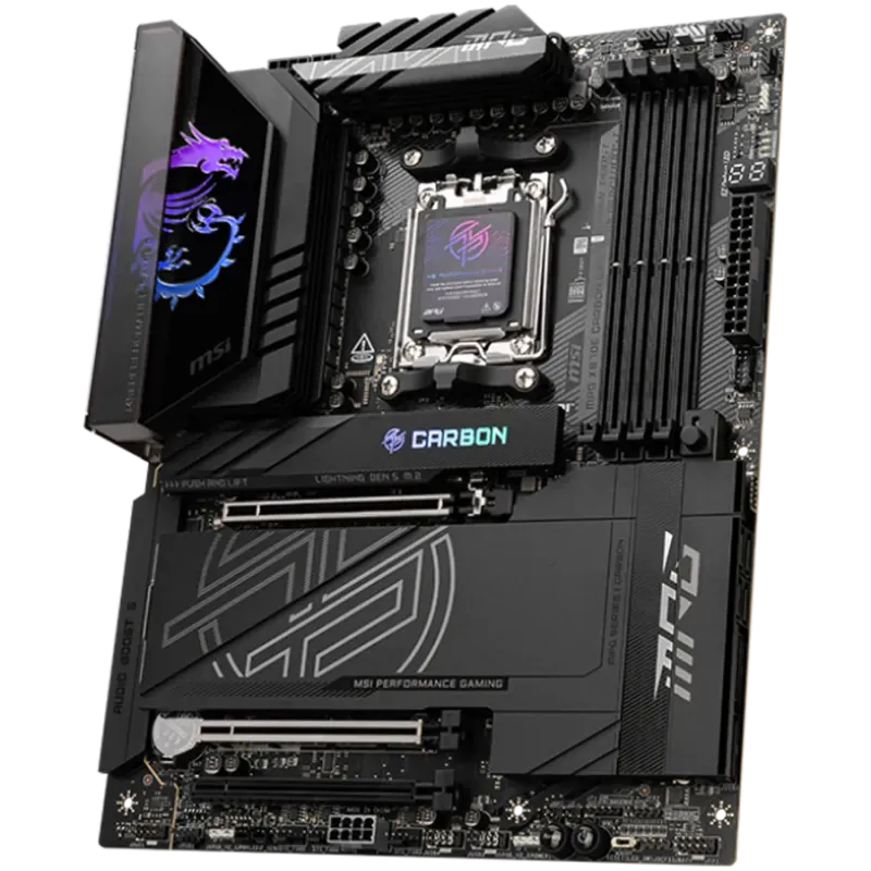 MSI MPG X870E CARBON WIFI, ATX, Socket AM5, 4x DDR5 Dual Channel DDR5 up to 8400(OC)MHz, 3x PCIe 3.0 x16 slot, 4x M.2 slot, 9x U